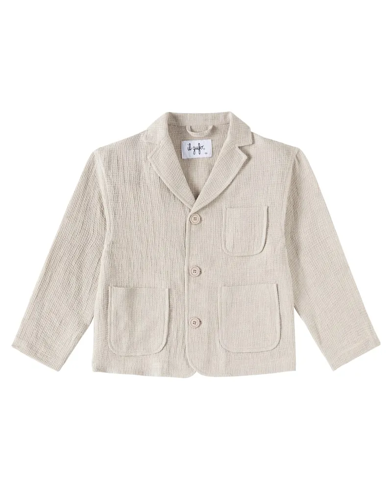 Il Gufo Blazer aus Leinen Beige