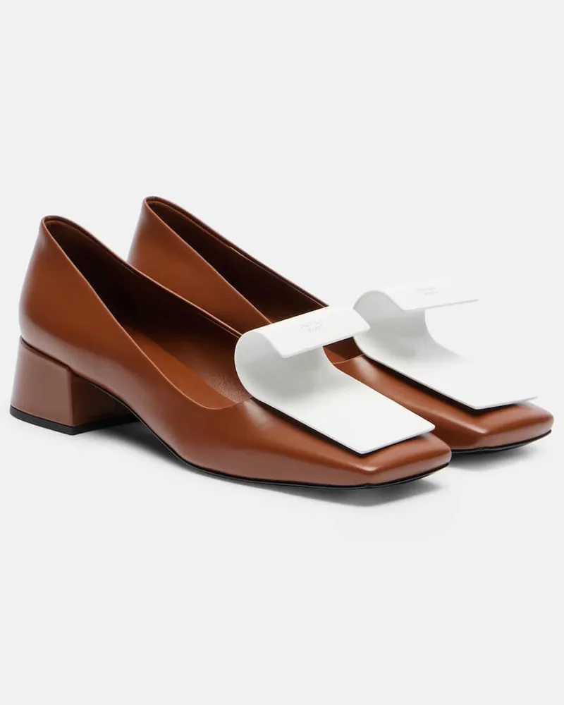 Prada Pumps aus Leder Braun