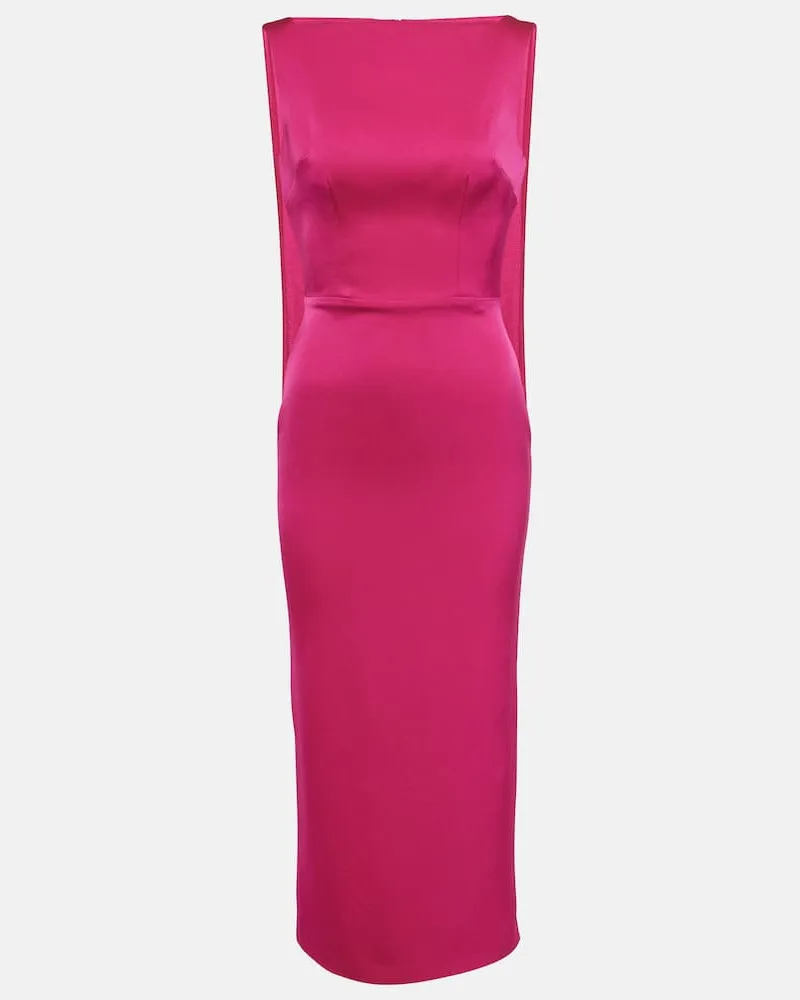Alex Perry Midikleid aus Satin Rosa
