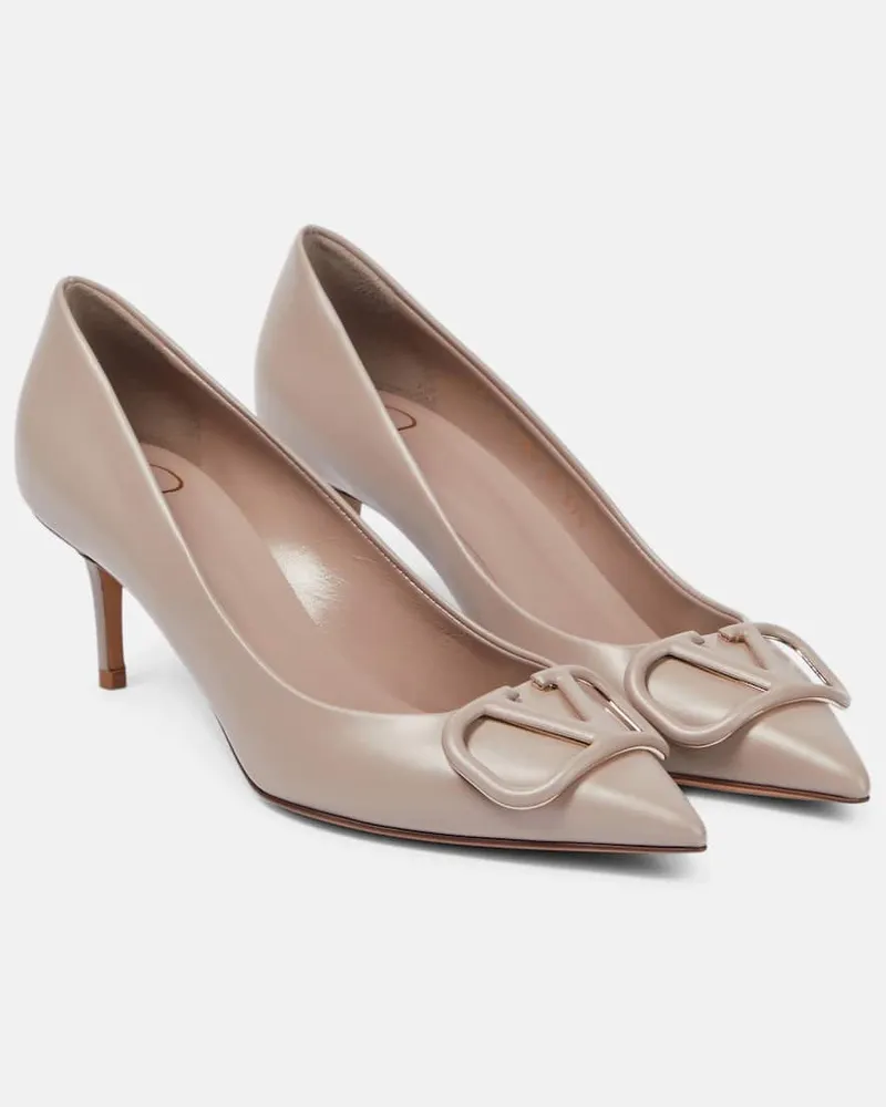 Valentino Garavani Pumps VLogo Signature 60 aus Leder Neutral