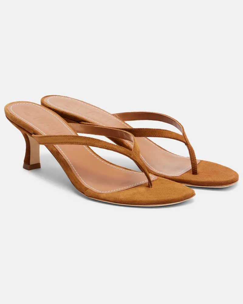 STAUD Sandalen Freja aus Veloursleder Braun