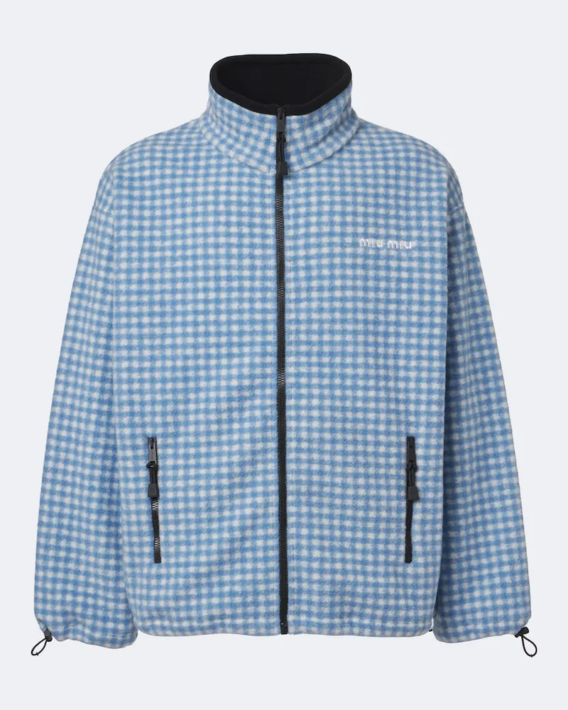 Miu Miu Jacke aus Fleece Blau
