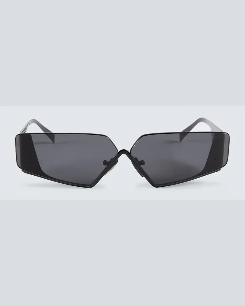 Prada Eckige Sonnenbrille Schwarz