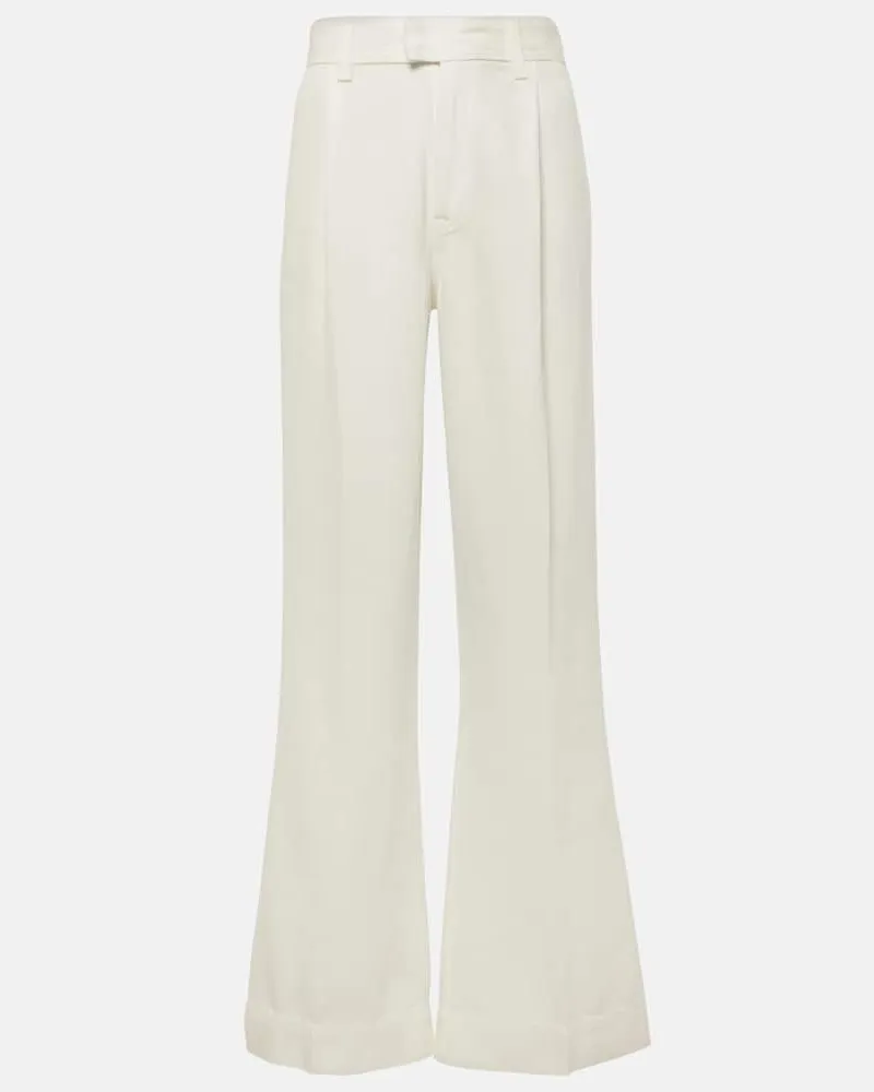 7 for all mankind High-Rise-Hose Weiß