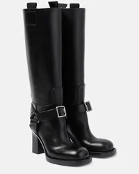 Burberry Stiefel Stirrup aus Leder Schwarz