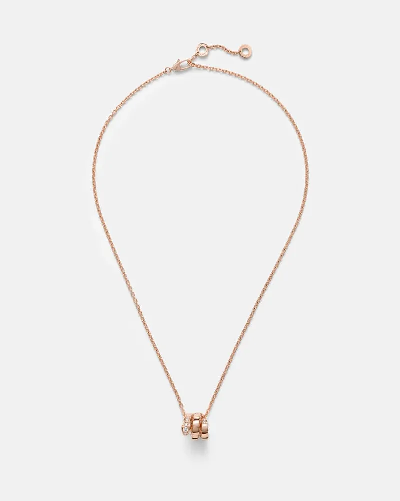 Bulgari Halskette Serpenti Viper aus 18kt Roségold mit Diamanten Gold