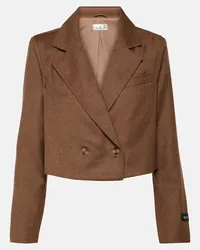 Adriano Goldschmied X EmRata Cropped-Blazer Berlin aus Wolle Braun