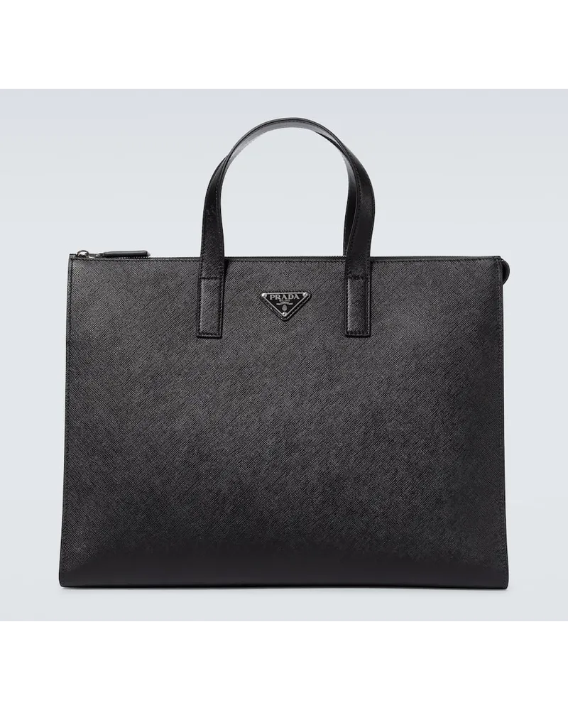 Prada Tote aus Saffiano-Leder Schwarz