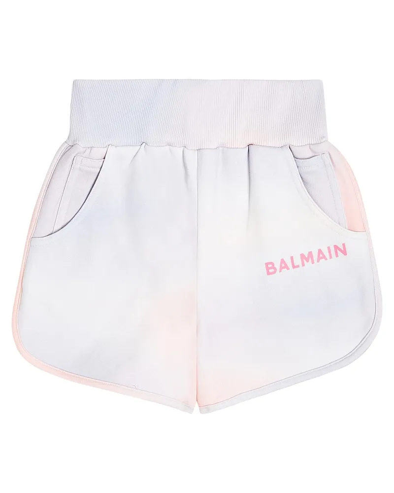 Balmain Bedruckte Shorts aus Baumwolle Multicolor