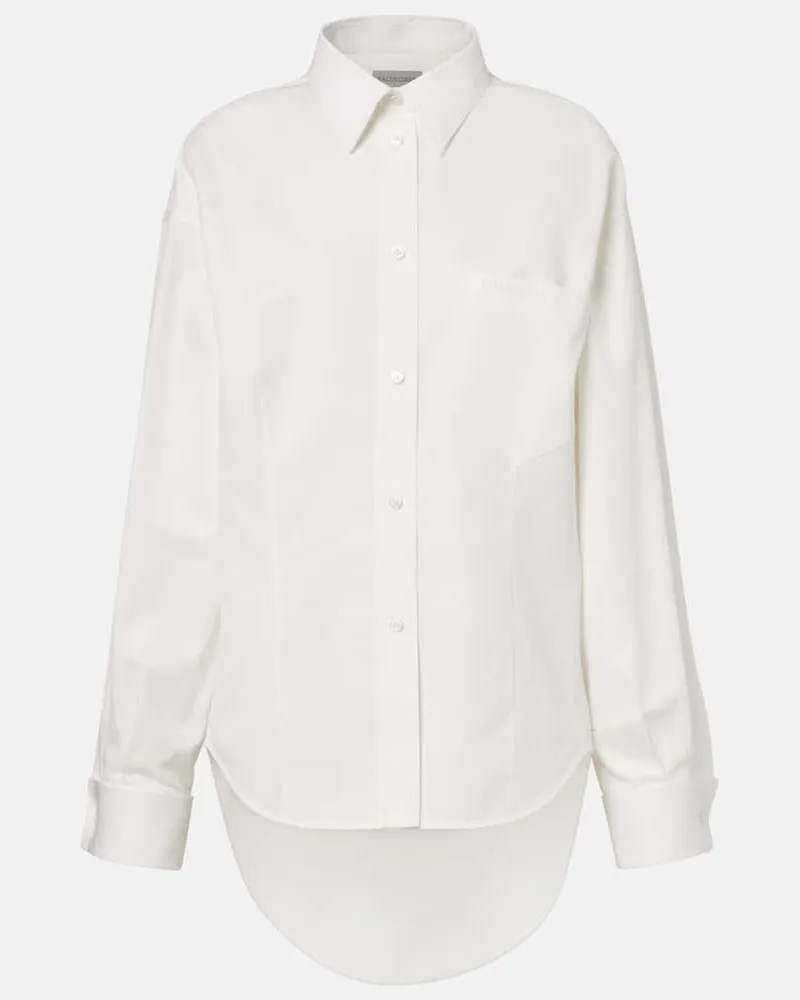 Balenciaga Hemd aus Popeline Weiß