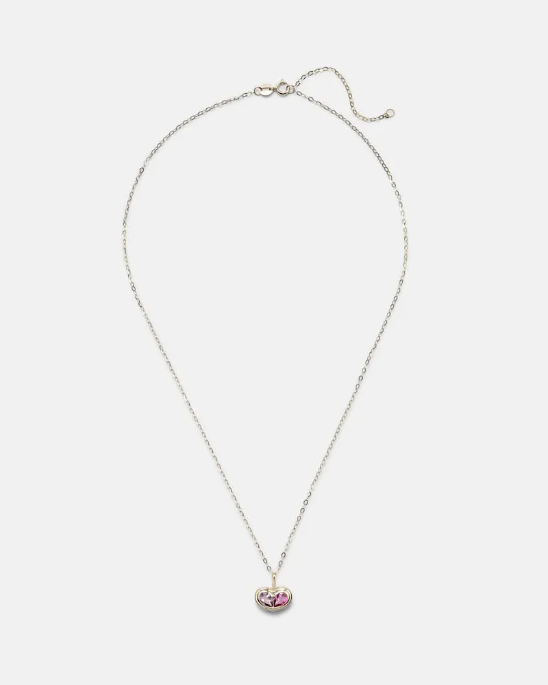 Stone & Strand Halskette aus 10kt Gelbgold mit Topas und Amethyst Gold