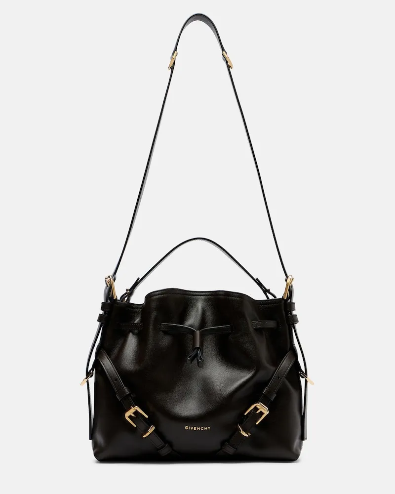 Givenchy Schultertasche Voyou Bucket Small aus Leder Braun