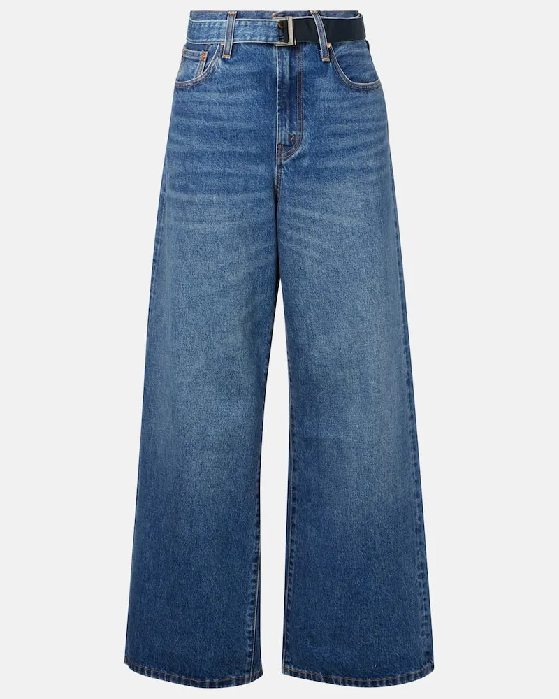 Sacai X Levi's® High-Rise Wide-Leg Jeans Blau