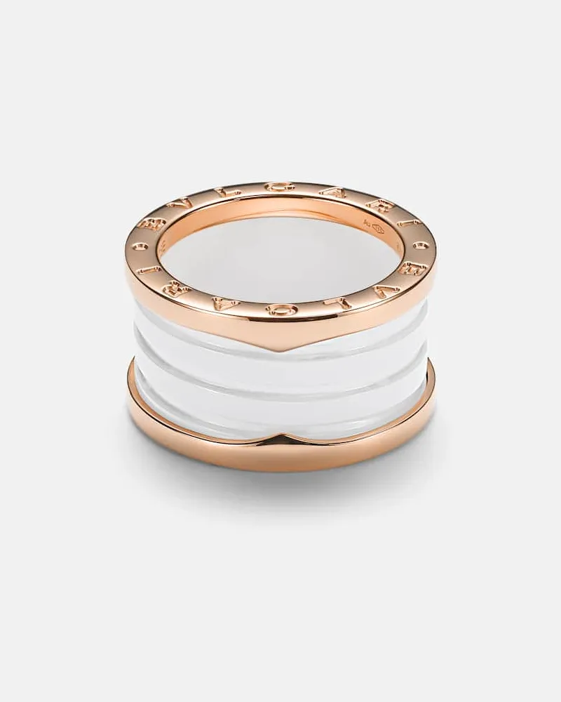 Bulgari Ring B.zero1 aus 18kt Roségold mit Keramik Gold