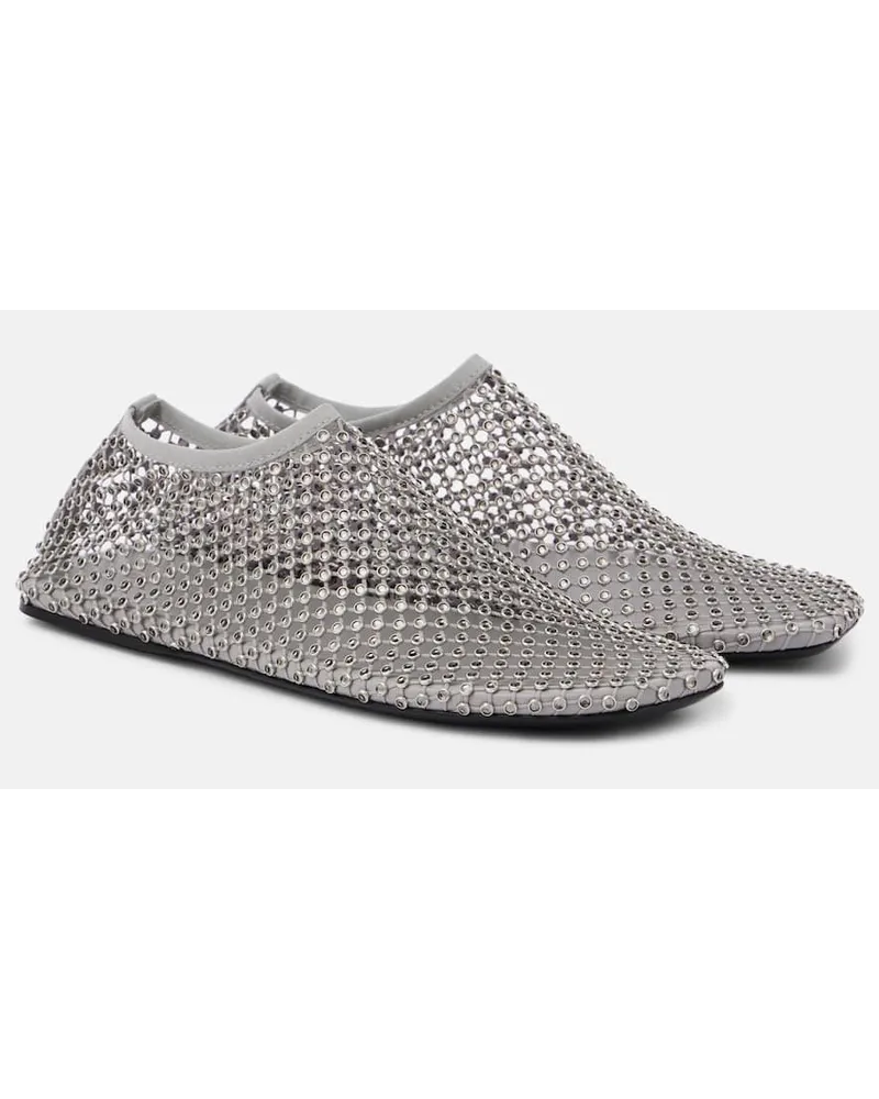 Christopher Esber Slip-Ons Minette mit Kristallen Silber