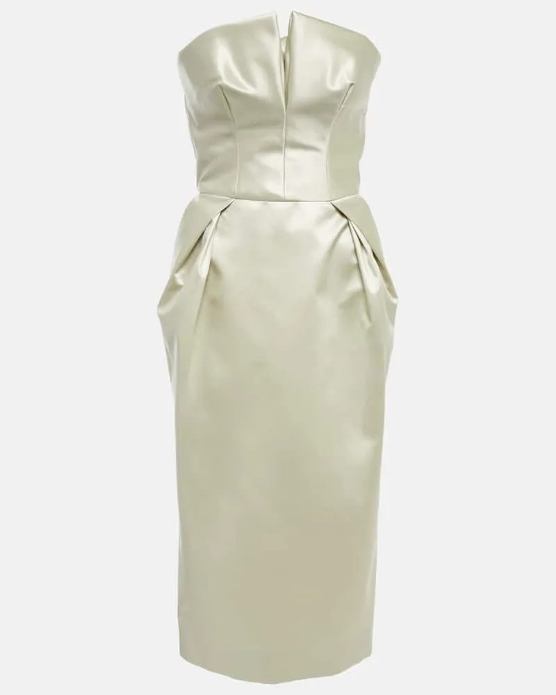 Maison Margiela Midikleid aus Satin Grün