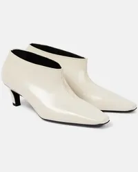 Totême Ankle Boots aus Leder Weiss