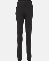 Saint Laurent Schmale Hose aus Kaschmir Schwarz