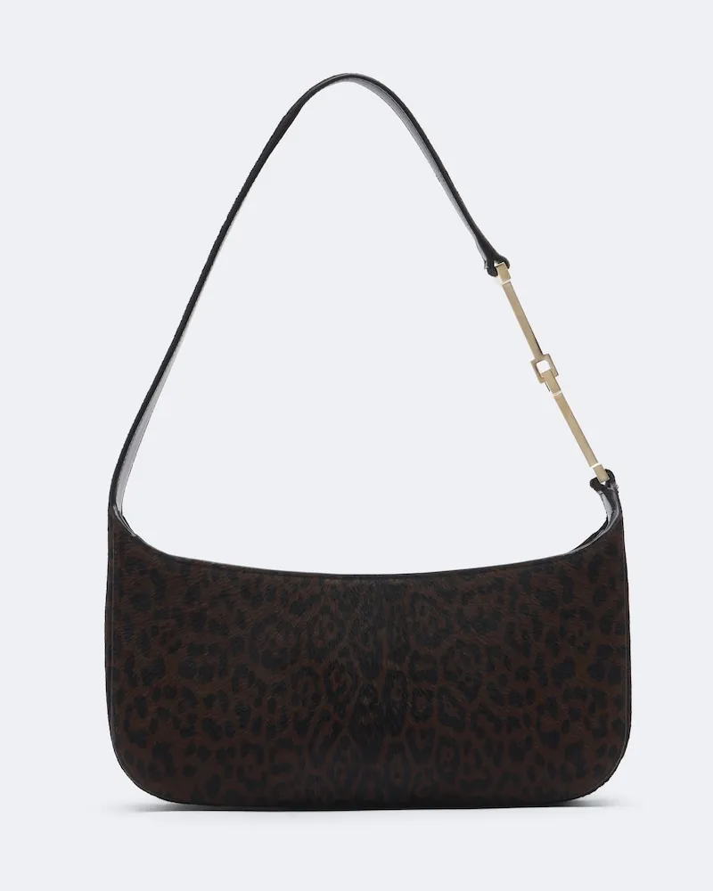 Tom Ford Schultertasche Arc Small aus Leder Braun