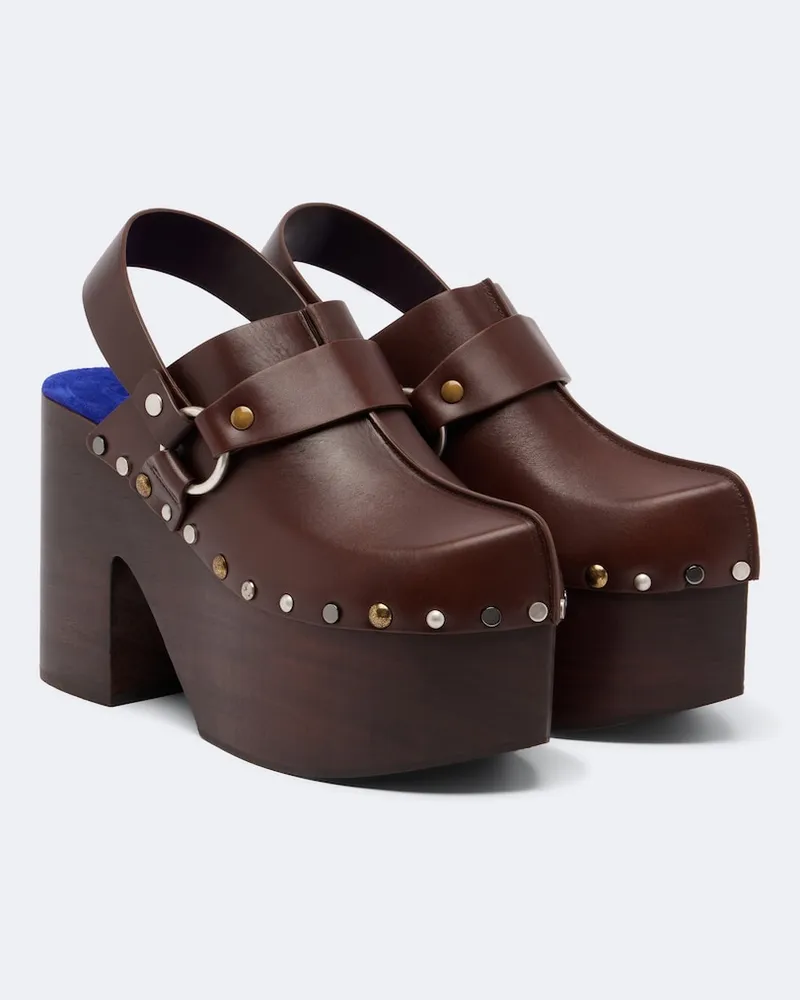 Chloé Chloé Clogs Talis aus Leder Braun