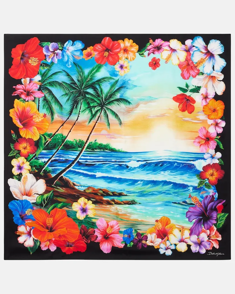 Dolce & Gabbana Tuch aus Seiden-Twill Multicolor