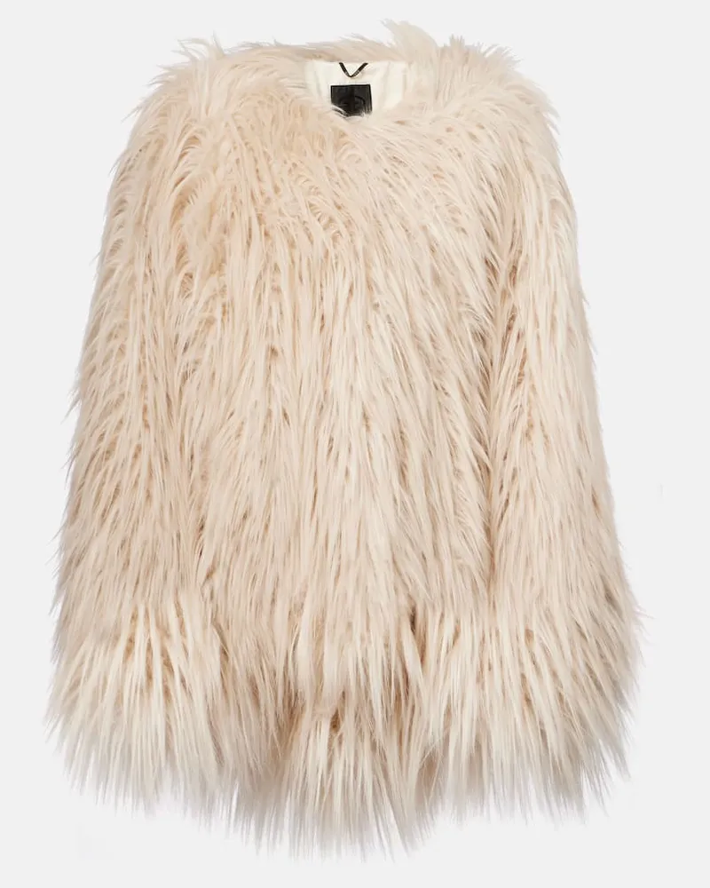 GOLDBERGH Jacke Elia aus Faux Fur Weiß