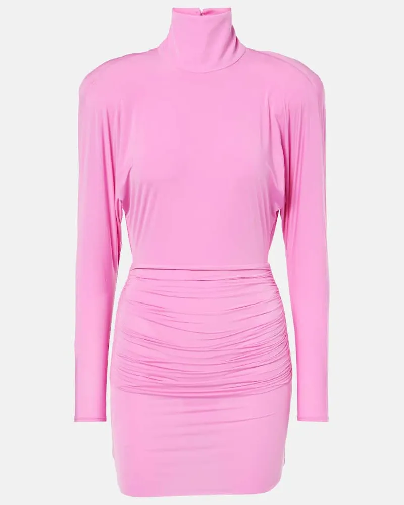 Alex Perry Minikleid aus Jersey Rosa
