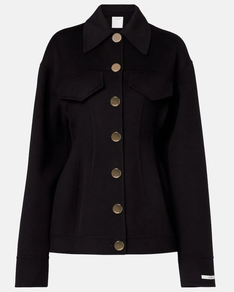 SPORTMAX Jacke Egeo aus Schurwolle Schwarz