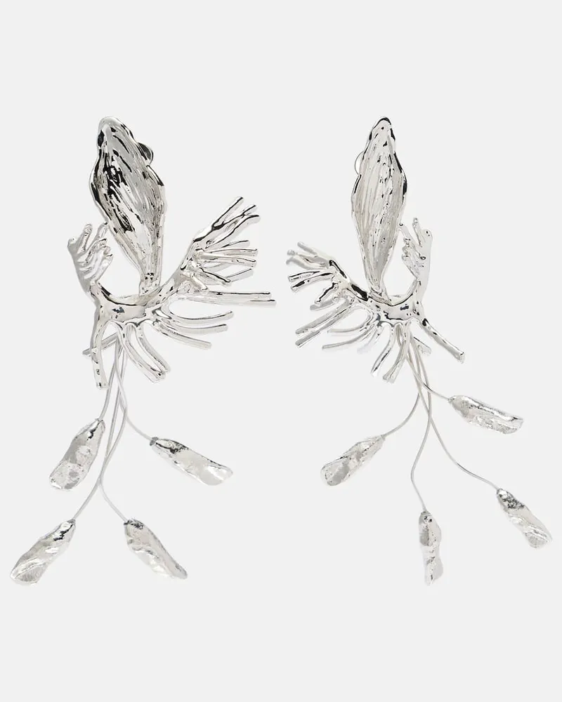 Dries van Noten Ohrringe Exotic Flower Silber