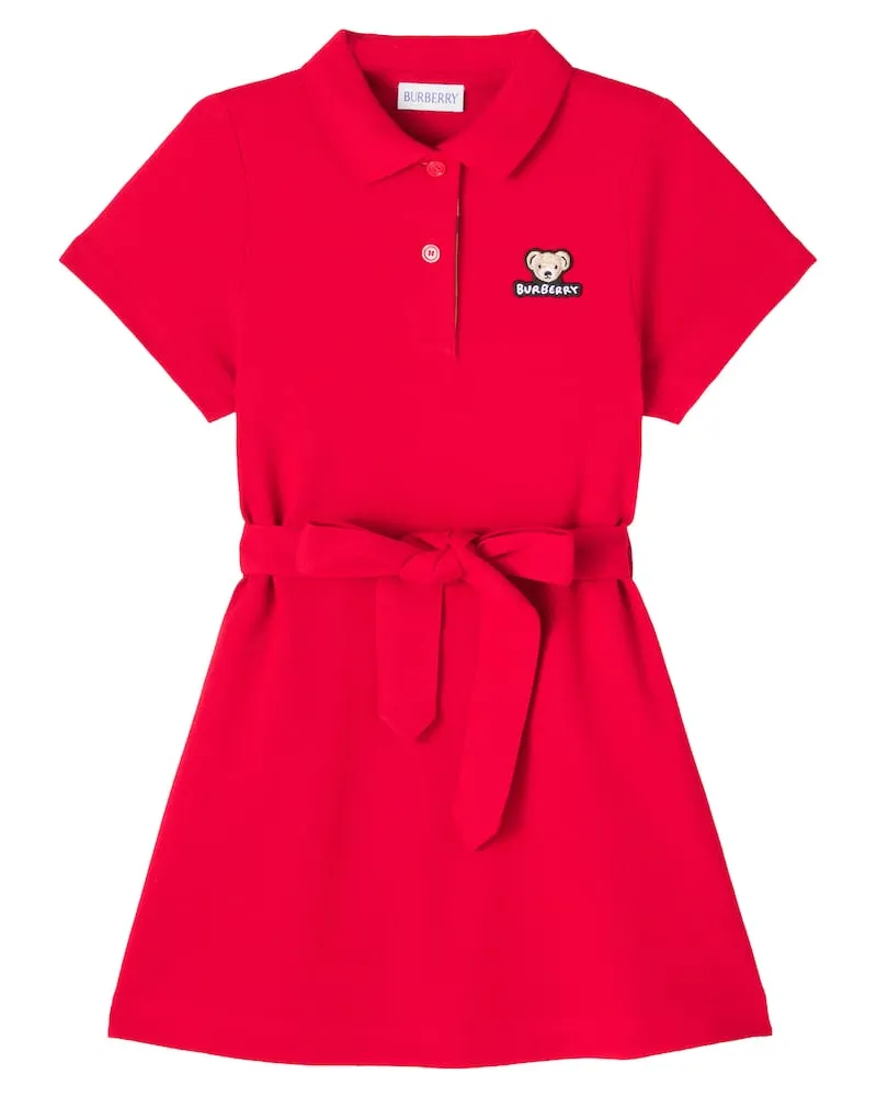 Burberry Polokleid aus Baumwoll-PiquÃ Rot