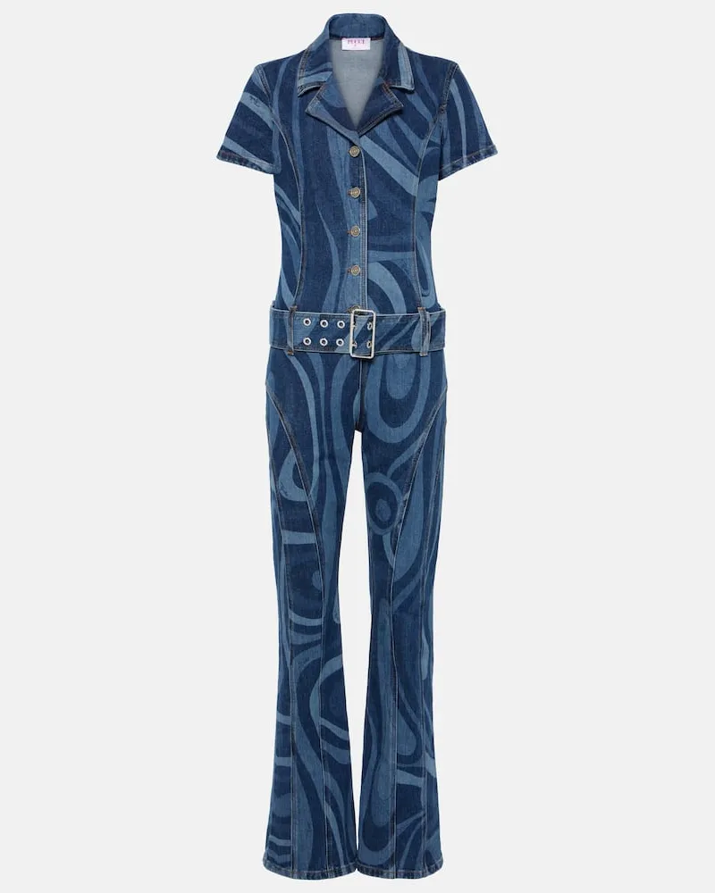 Emilio Pucci Jumpsuit Marmo aus Denim Blau