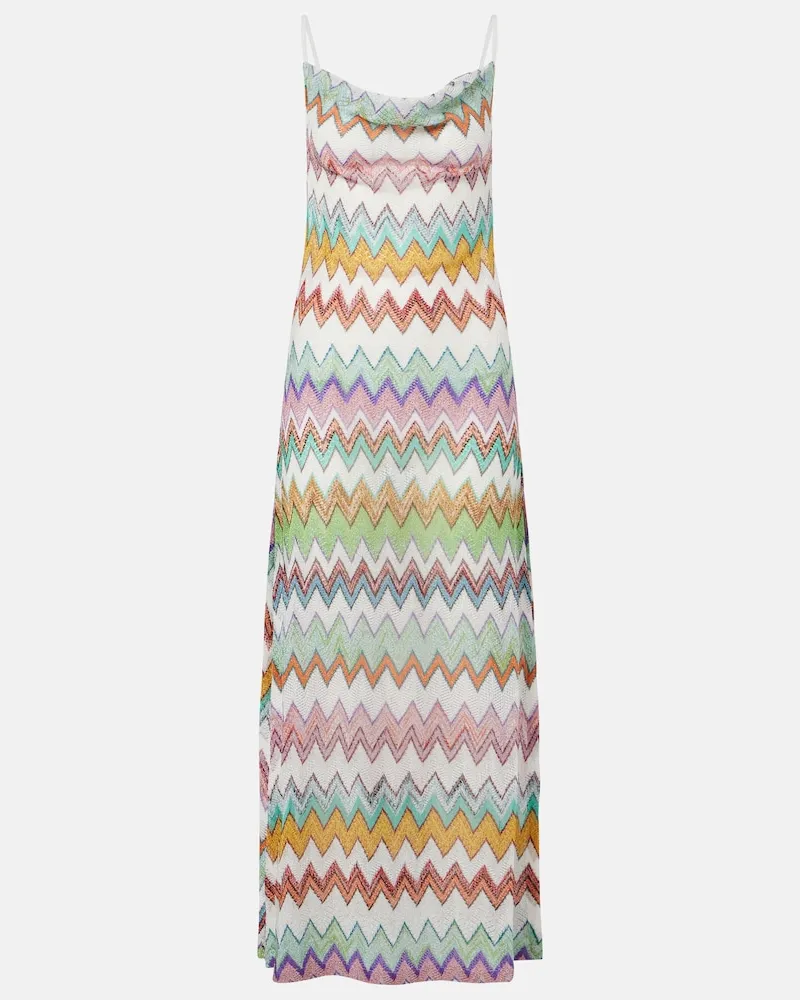 Missoni Maxikleid aus Lamé Multicolor