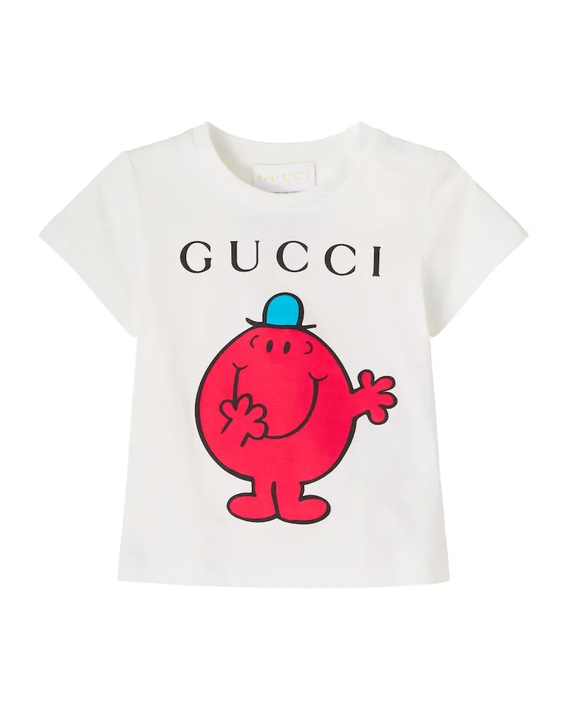 Gucci X Mr. Men Little Miss Baby T-Shirt aus Baumwoll-Jersey Weiß