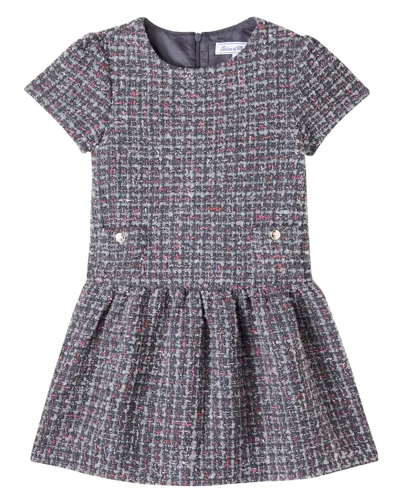 Tartine et Chocolat Kleid aus Tweed Grau