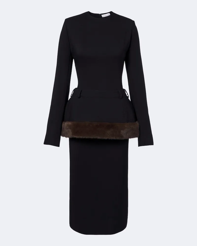 Stella McCartney Midikleid Schwarz