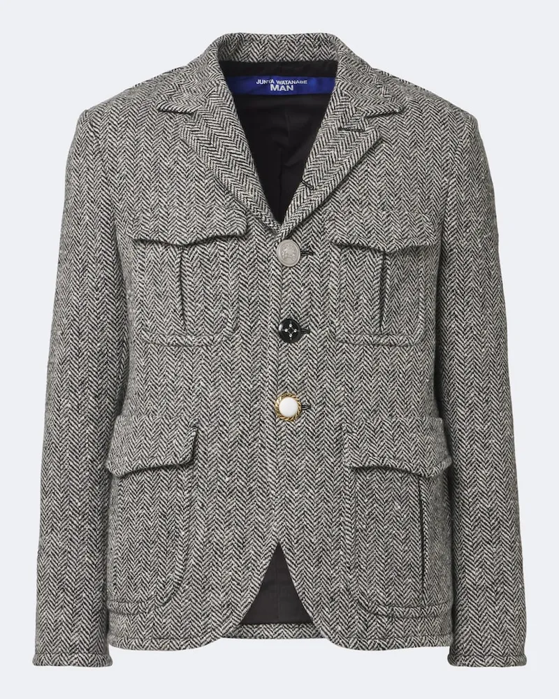 Junya Watanabe Blazer aus einem Wollgemisch Grau