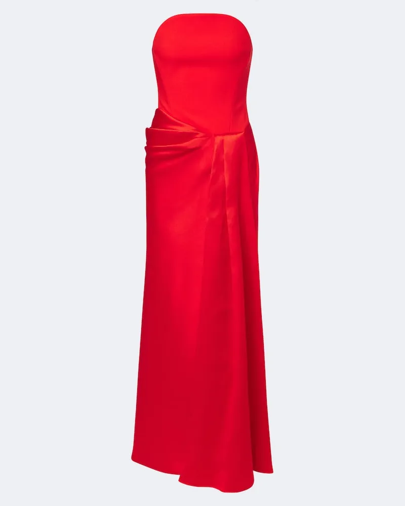 Solace London Robe Seri aus Crêpe Rot