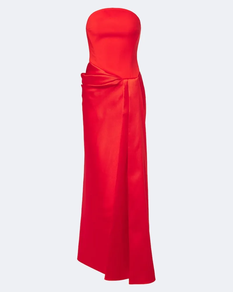 Solace London Robe Seri aus Crêpe Rot