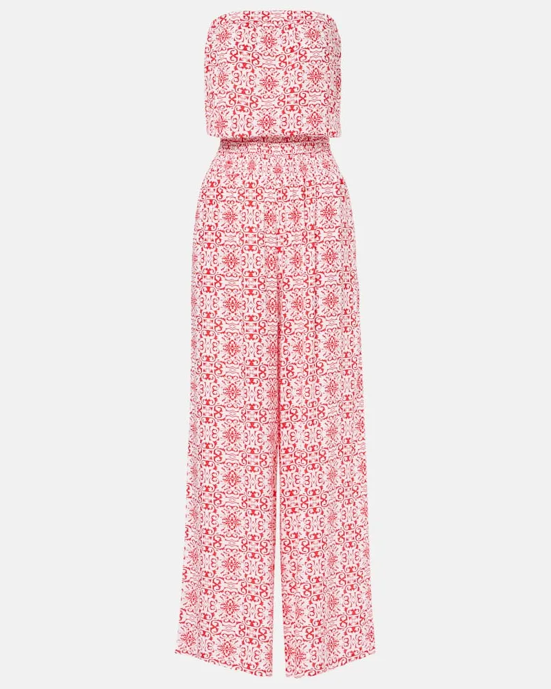 Melissa Odabash Jumpsuit Naomi aus Baumwolle Rot