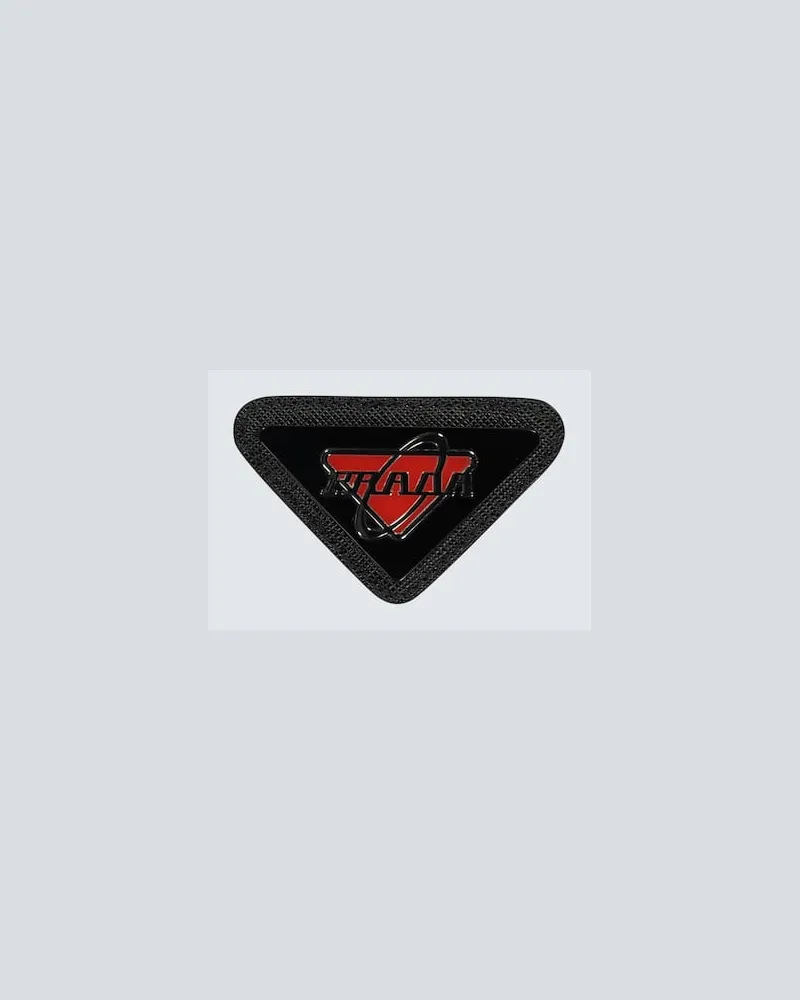 Prada Patch mit Leder Schwarz
