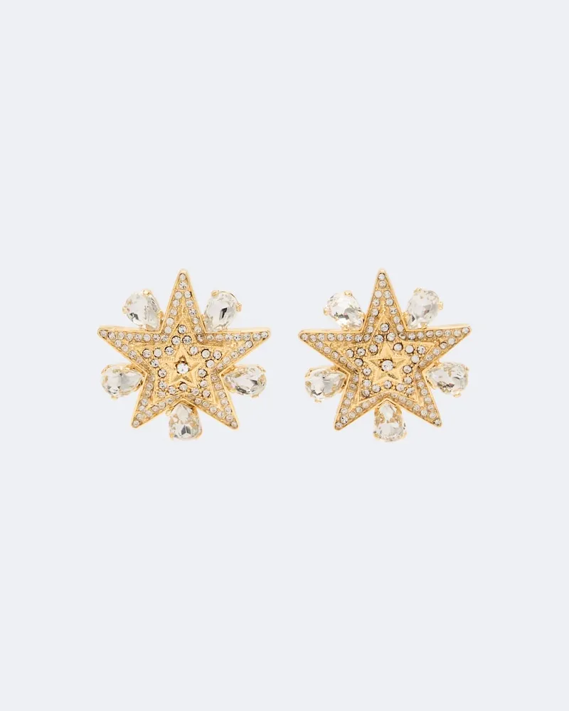 Dolce & Gabbana Clip-Ohrringe Starbust mit Kristallen Gold