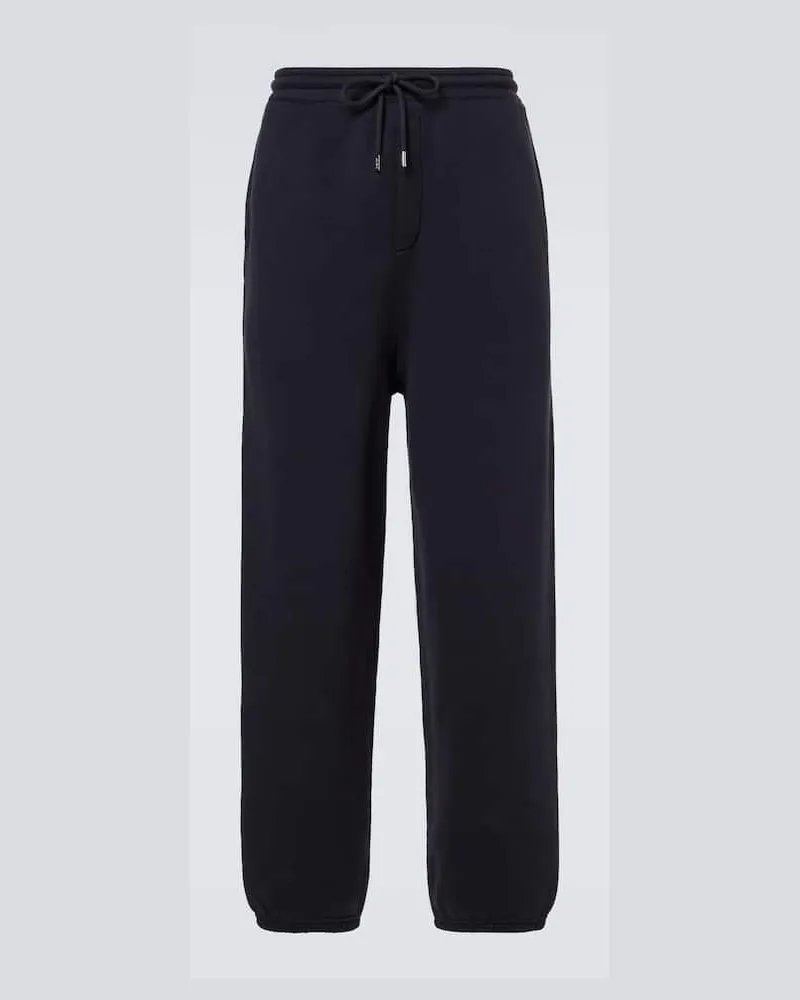 Jacquemus Jogginghose Torneo aus Baumwoll-Jersey Blau