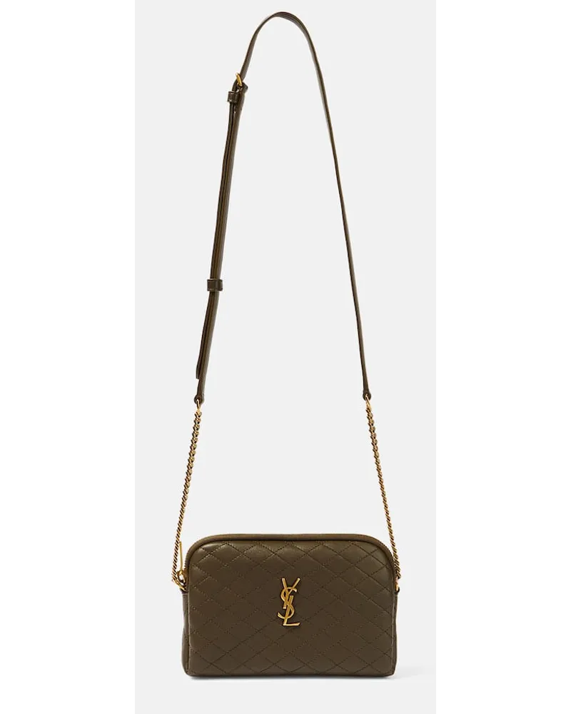 Saint Laurent Schultertasche Gaby aus Leder Braun
