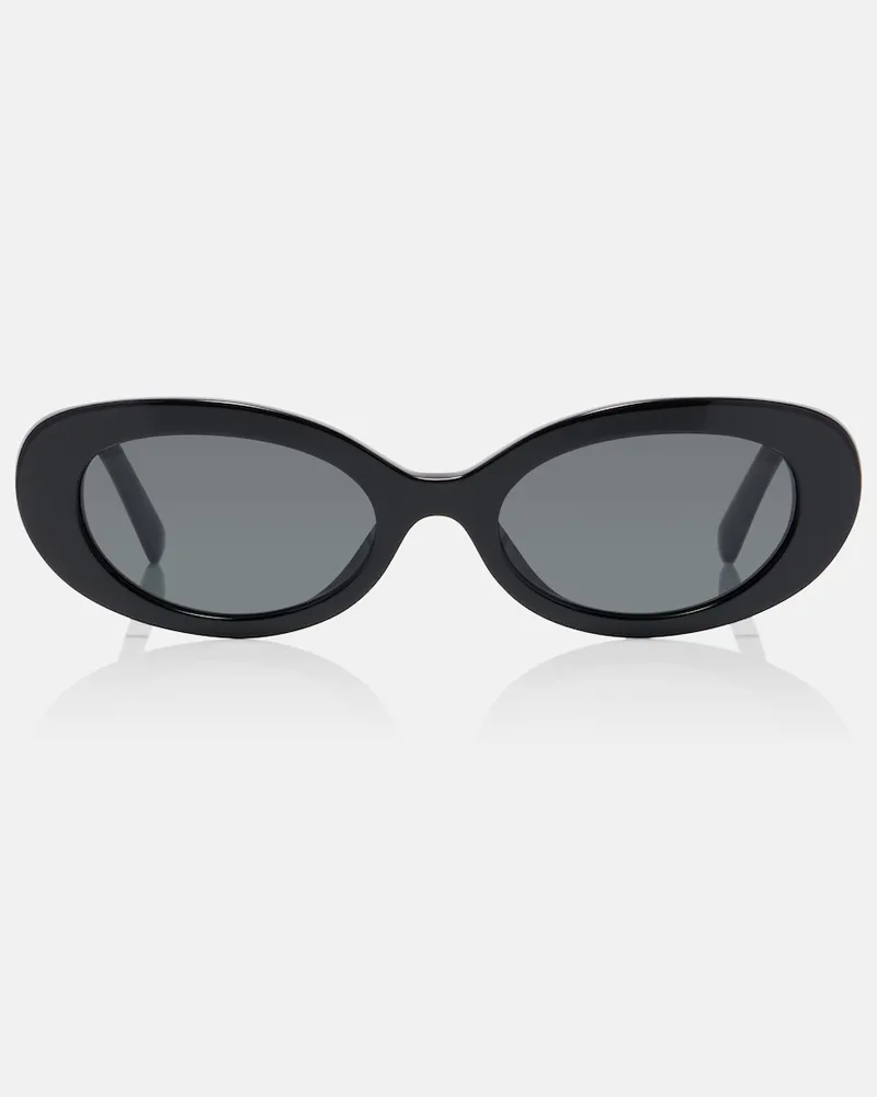 Dolce & Gabbana Ovale Sonnenbrille Devotion Schwarz