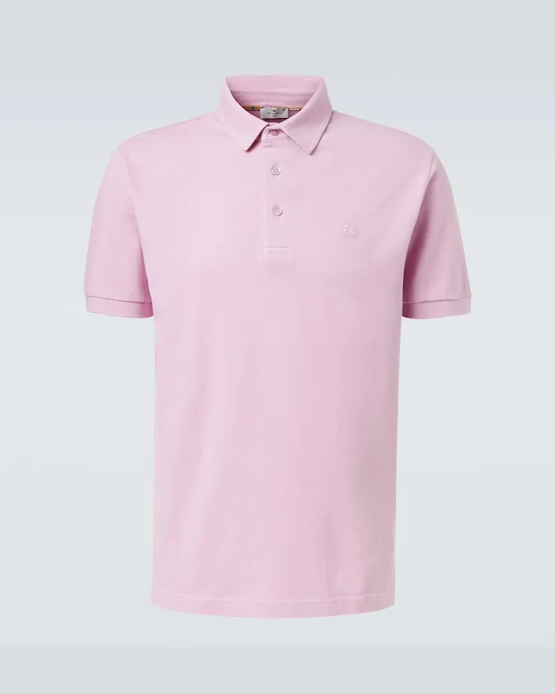Etro Polohemd aus Baumwoll-Piqué Pink