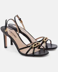 Tom Ford Verzierte Sandalen Whitney aus Leder Schwarz