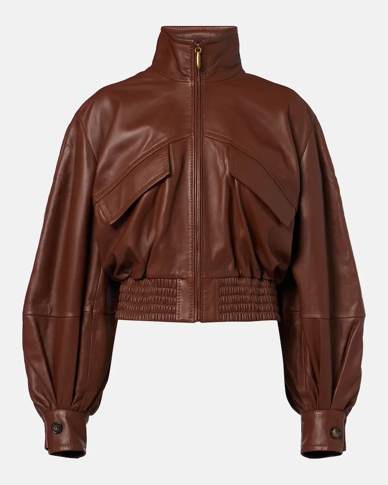 Zimmermann Bomberjacke Luna aus Leder Braun
