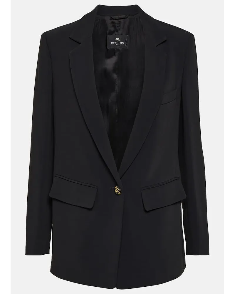 Etro Blazer aus Cady Schwarz