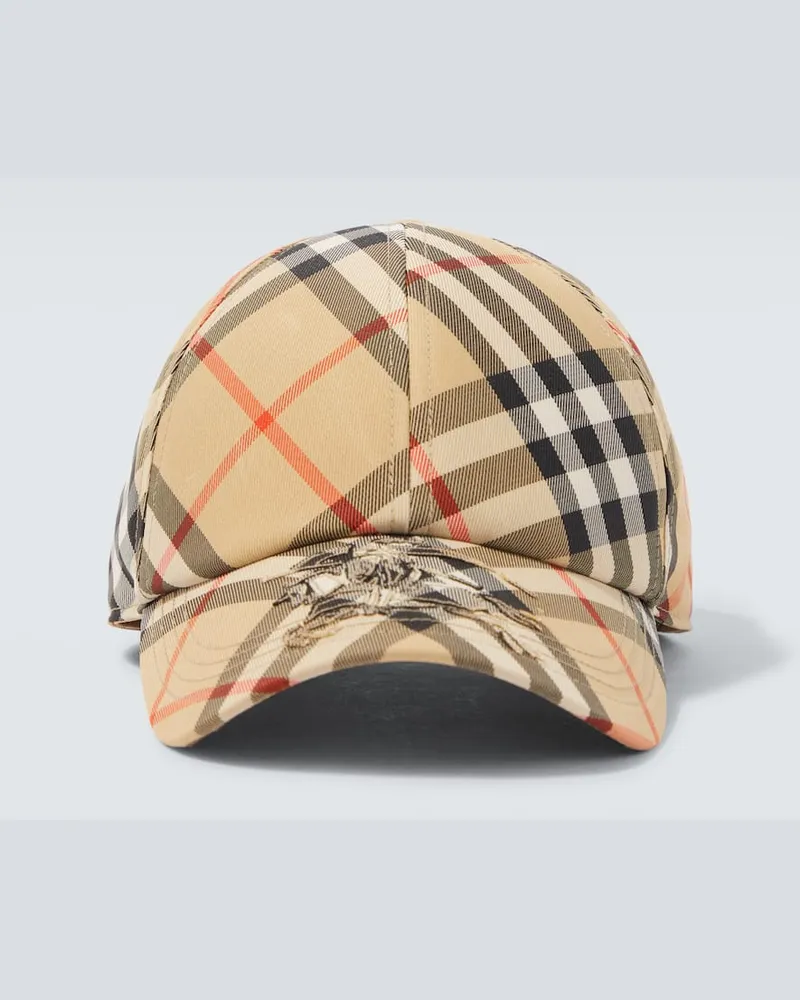Burberry Baseballcap Burberry Check aus Twill Beige