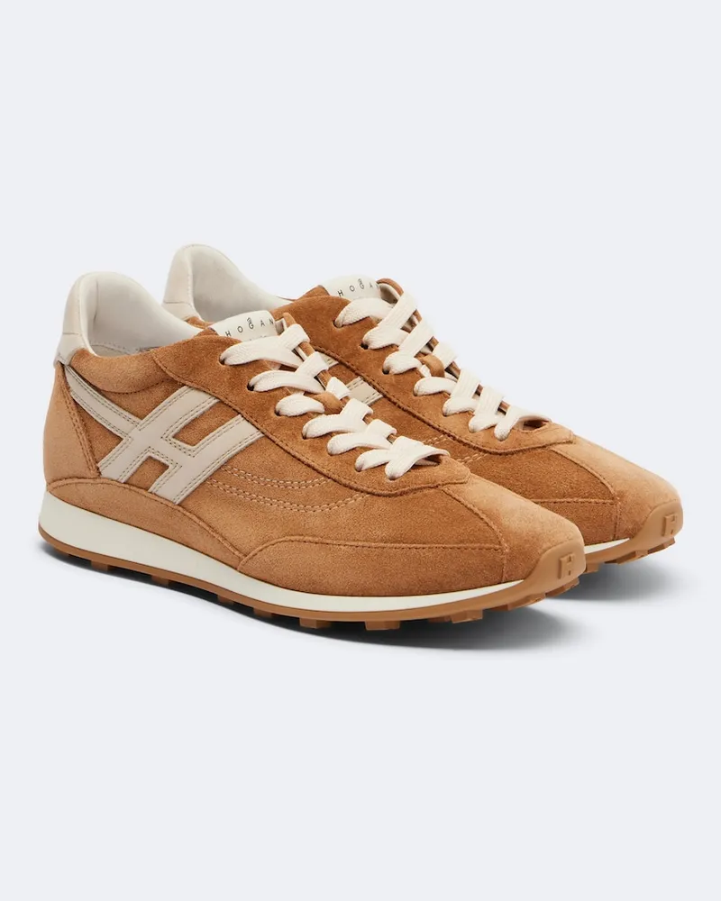 Hogan Sneakers H699 aus Veloursleder Braun